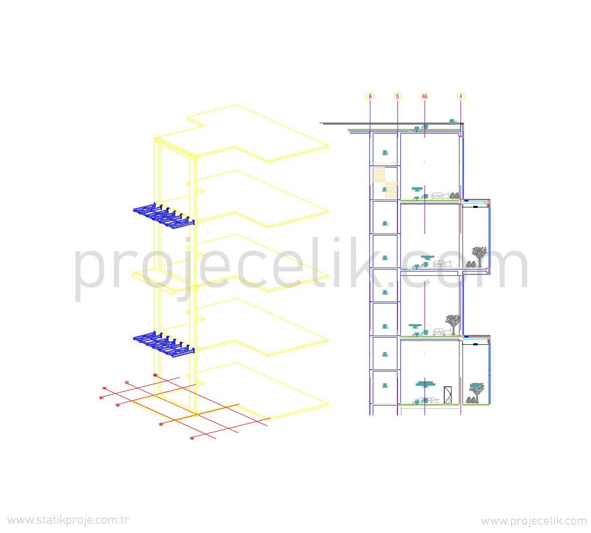 Çelik Saçak statik hesap