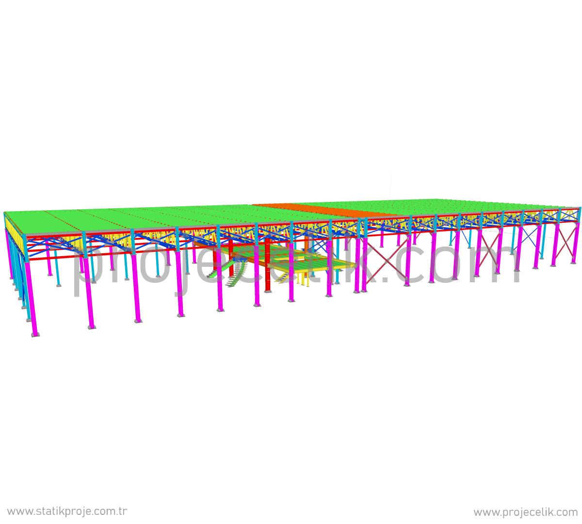 Çelik Düğün Salonu statik hesap