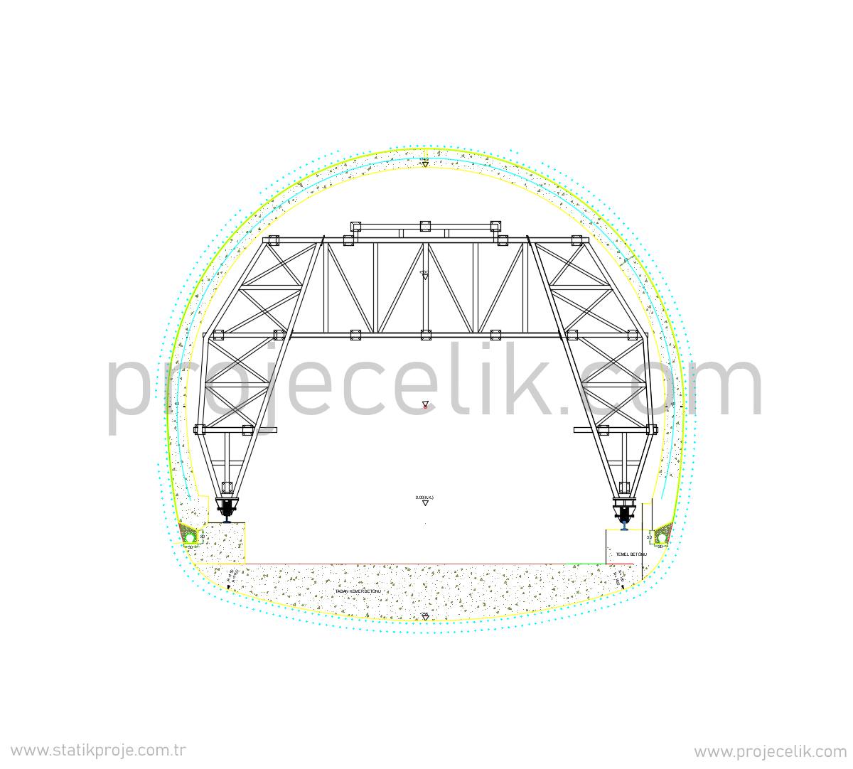 Tünel İskele Platformu statik projesi